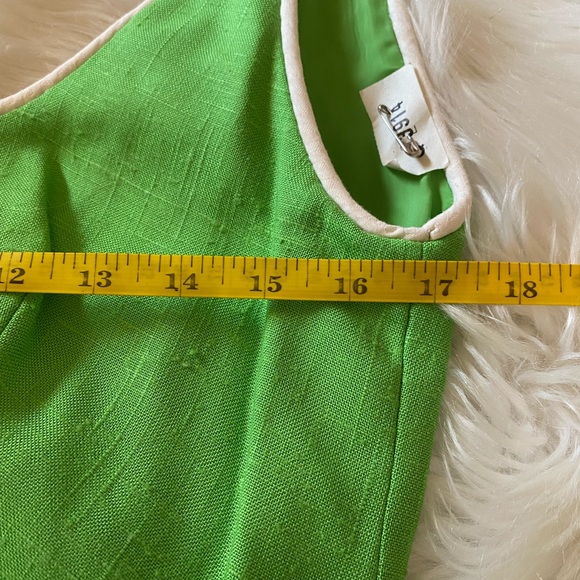 VINTAGE RETRO 60s 70s DAVIDSONS INDIANAPOLIS KELLY GREEN FLORAL MAXI DRESS - Picture 6 of 6